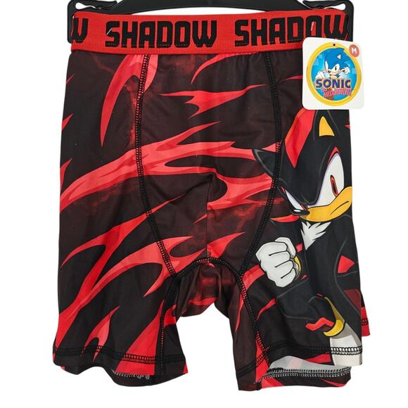 Sega Sonic The Hedgehog SHADOW Boxer Briefs Mens Size Medium Red Black NWT - Picture 1 of 7